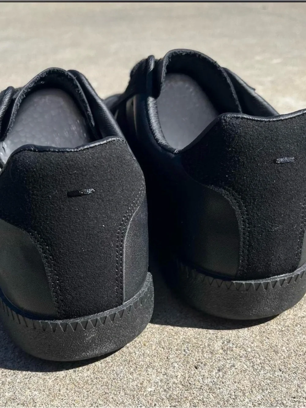 Maison Martin Margiela Black Leather & Suede Low-Top Sneakers